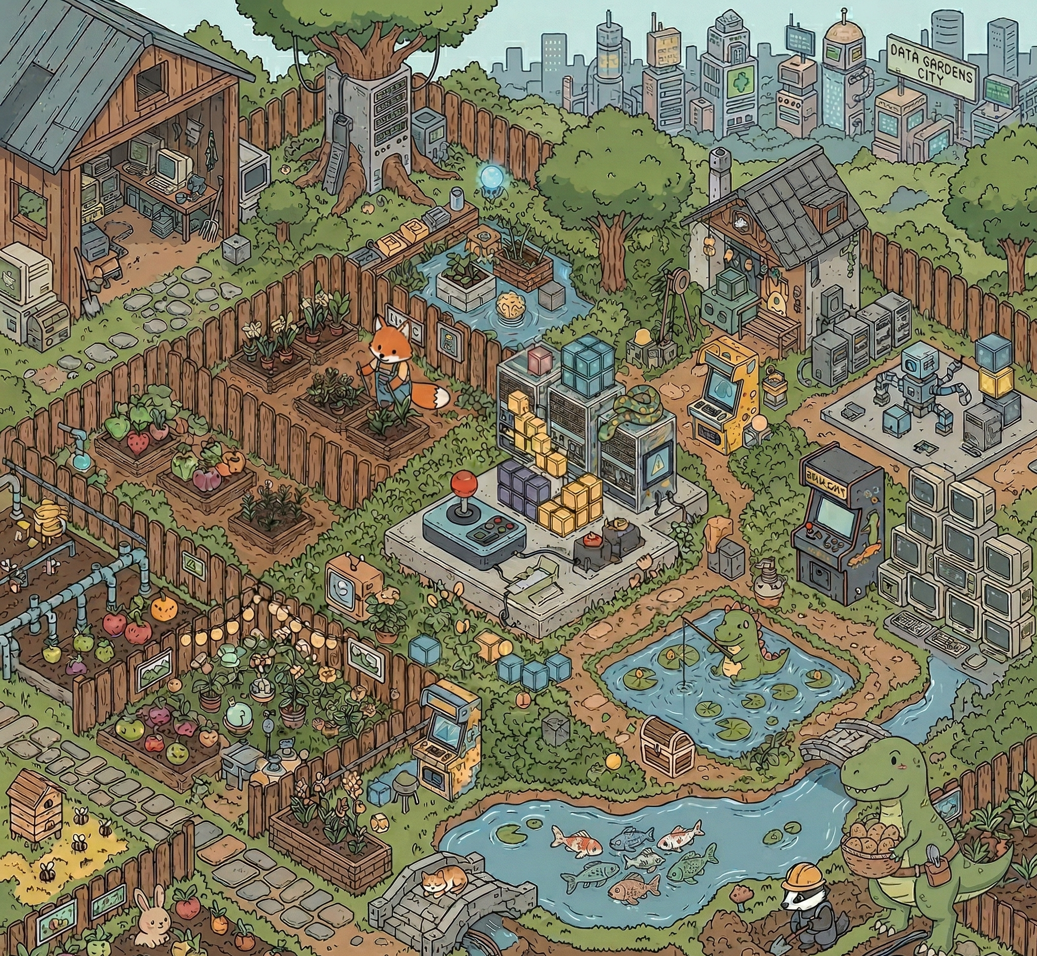 Cozy arcade garden